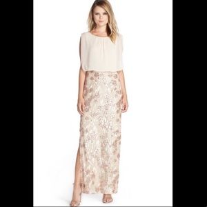 🥂NWT AIDAN MATTOX🥂EMBROIDERED SEQUIN GOWN🥂